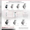 Service Caster 4 Inch Rubber on Aluminum Caster Set with Roller Bearing 2 Brakes and 2 Rigid SCC-35S420-RAR-SLB-2-R-2 - alternate 2